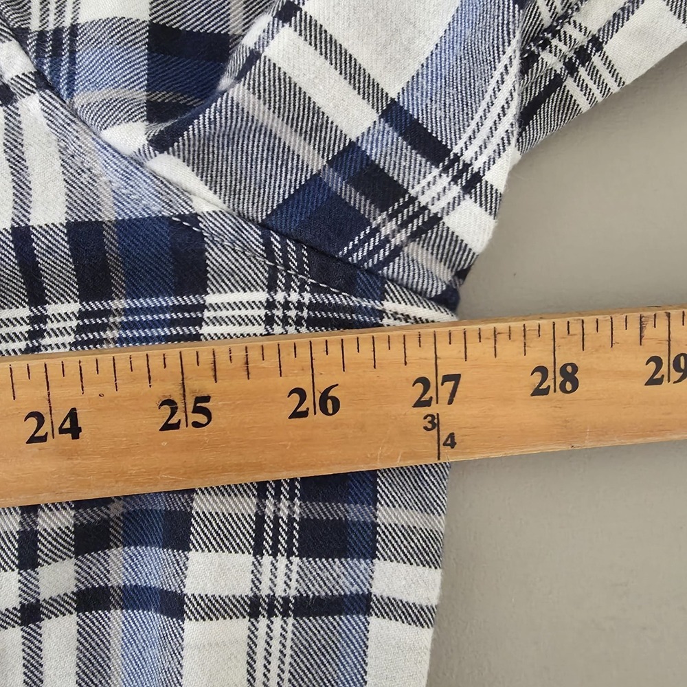 Eddie Bauer Flannel Shirt Mens XLT  Plaid Button Up Relaxed Fit Heavyweight - Picture 7 of 11